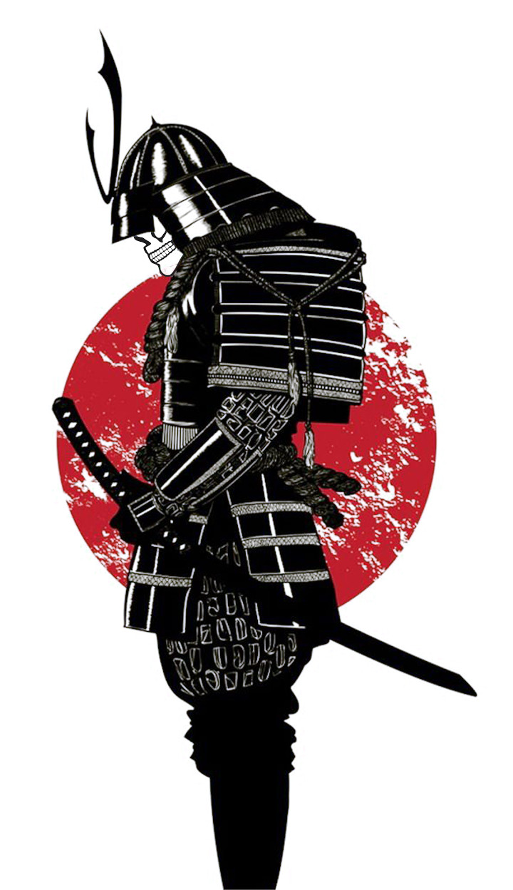 Samurai sticker weatherproof bumper vinyl decal