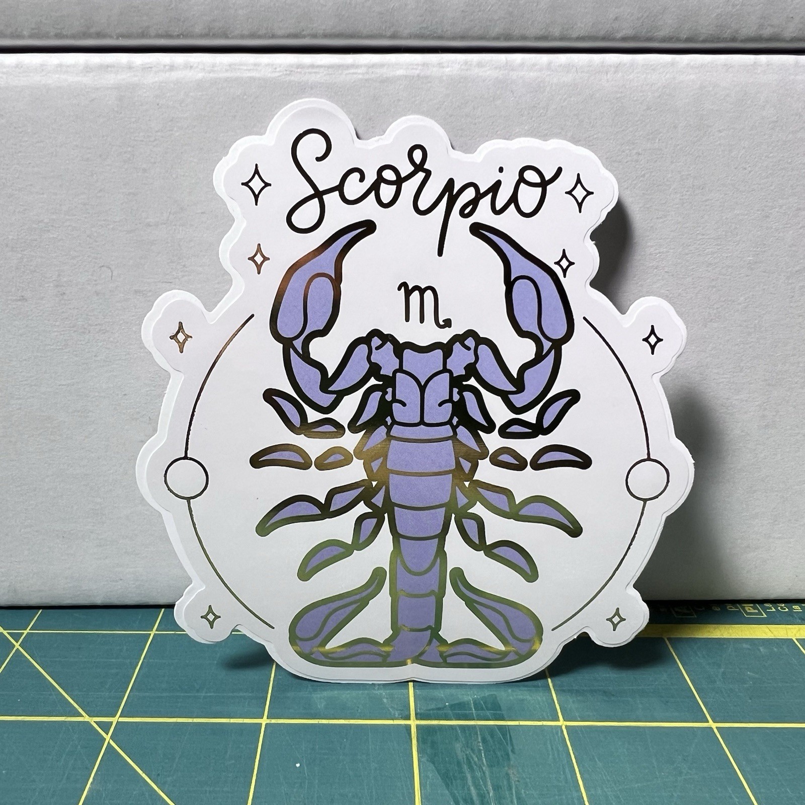 Scorpio Vinyl Diecut Sticker UV Fade Resistant Dishwasher Safe 3.5” X 3.5”