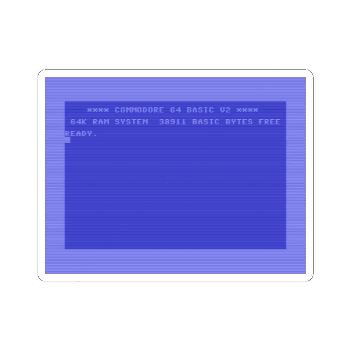 Commodore 64 Ready Screen Sticker – Legends Boot Up in Basic!