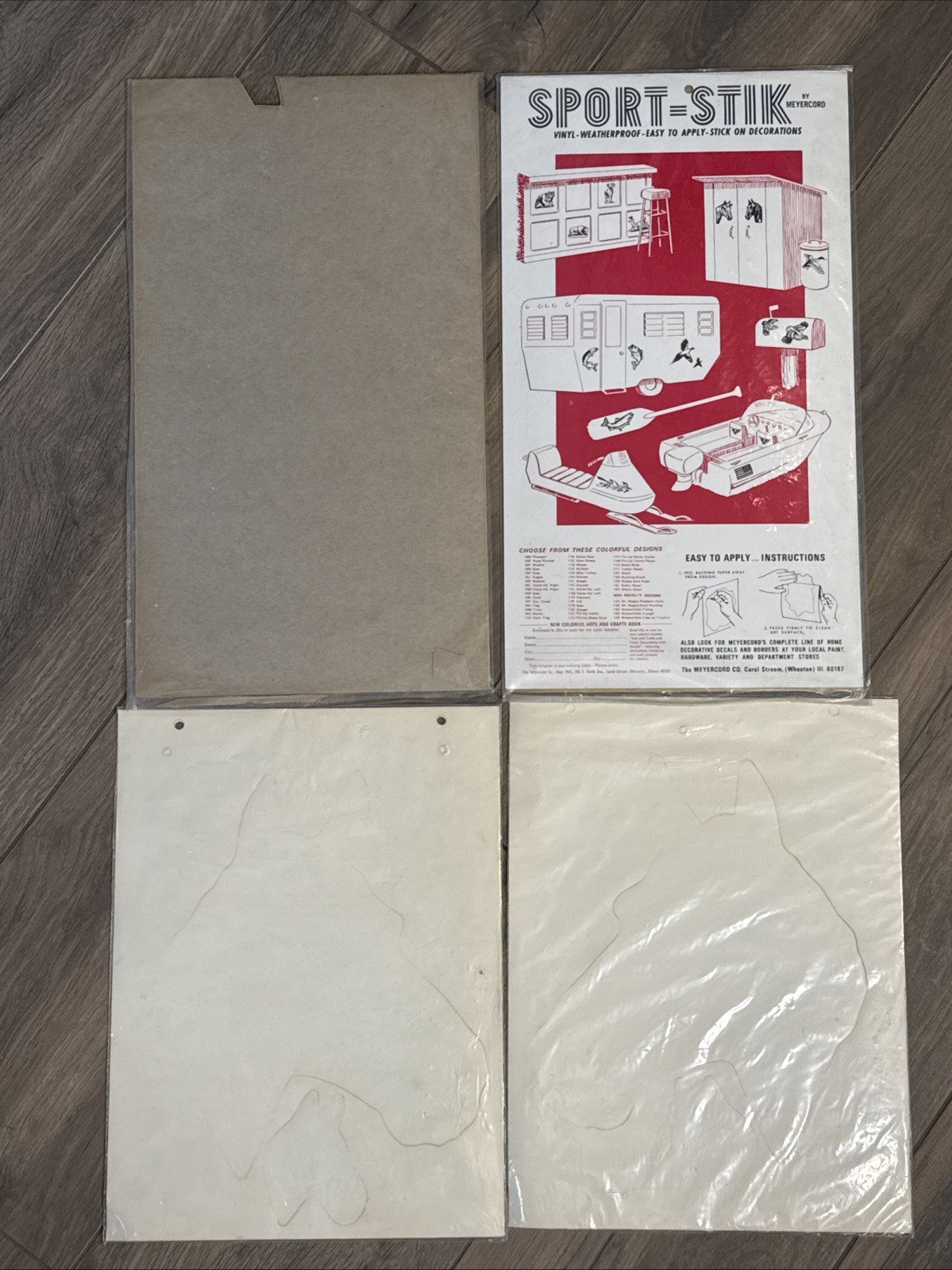 Lot of 4 Vintage 1960s 70s NOS Die Cut HORSE Decals Meyercord Equestrian Decor