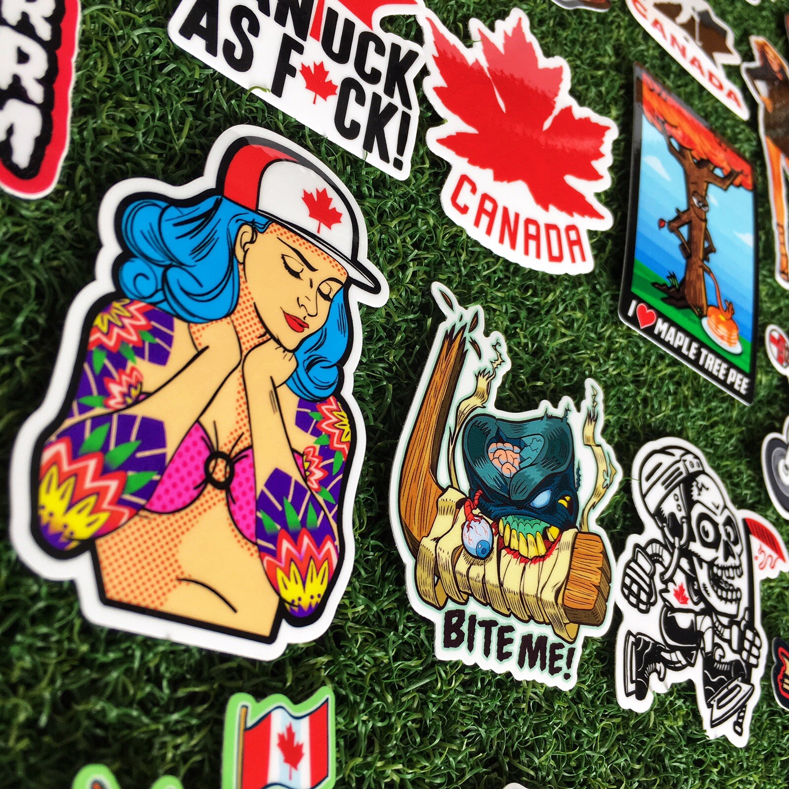 CANADA PACK Hard Hat Stickers (40) HardHat Sticker & Decals, Canadian, Canuck