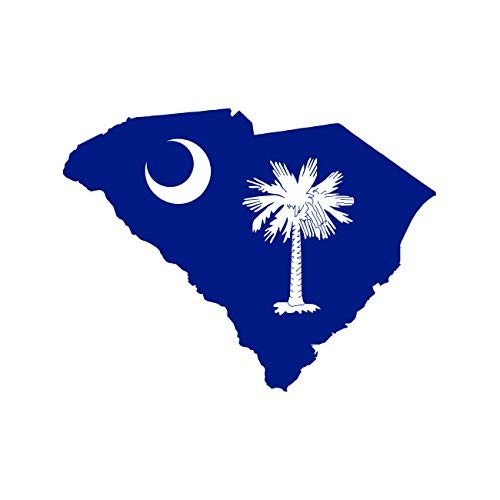 fagraphix South Carolina State Shaped Flag Sticker 1.25 in x 0.95 in, Blue