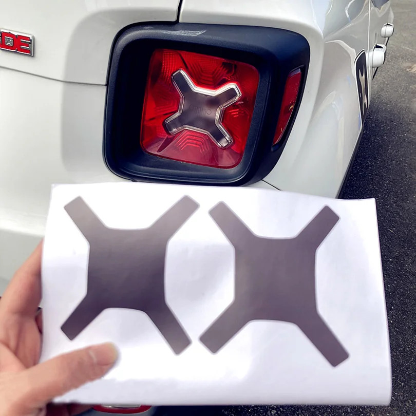 Aftermarket Angry Eyes Headlight & Dark Smoke Tail Light Decal for Jeep Renegade