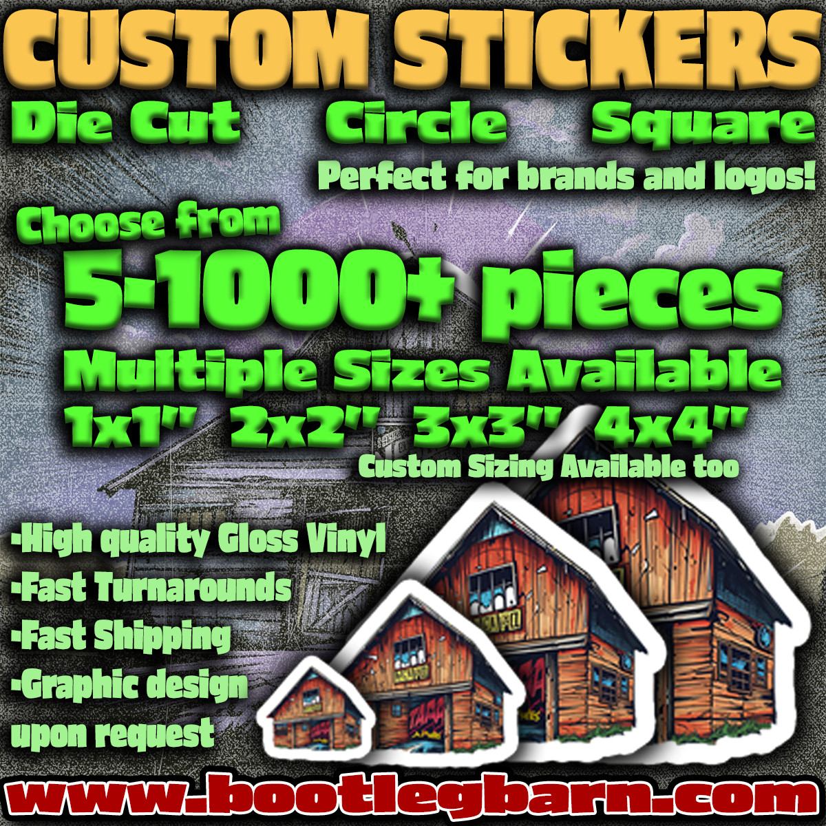 Custom Stickers – Personalized Vinyl Stickers, Any Logo, Picture, Name or Phrase