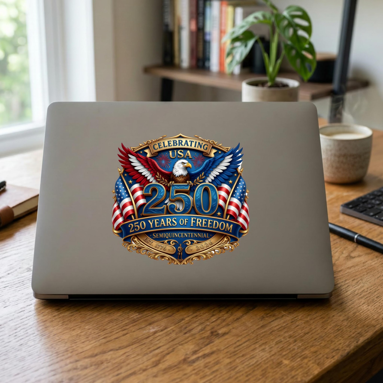 2pcs USA 250th Anniversary Car Decals – 1776-2026 Patriotic Bumper Stickers, …