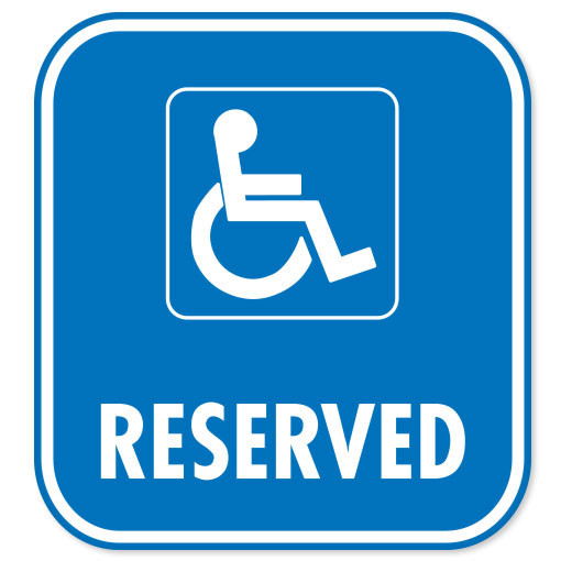 Handicap Parking sign sticker decal 4" x 4"