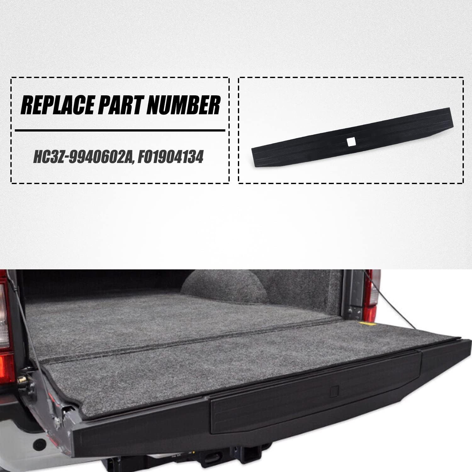 Tailgate Molding Trim Compatible with 2017-2022 Ford F250 F350 F-250 F-350 Supe