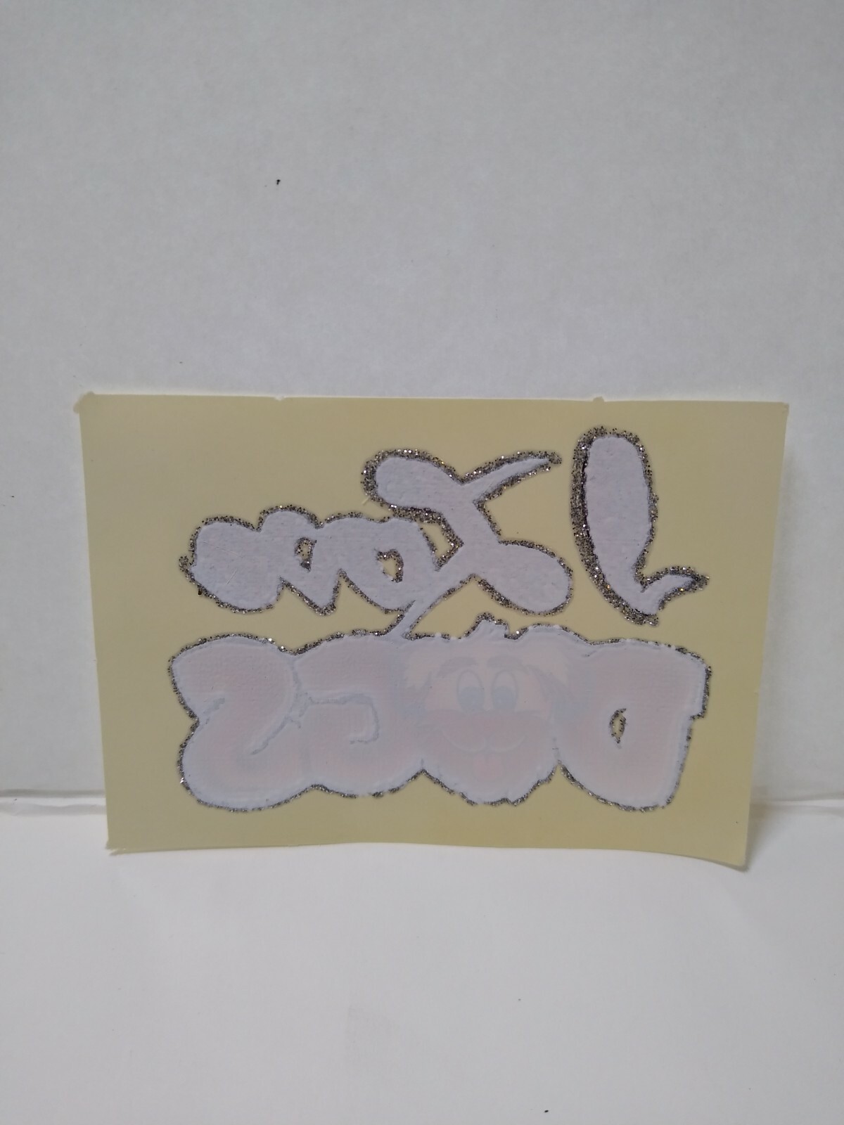 I Love Dogs Screamin Gleamin Glitter Iron-On Decal Donruss Vintage Original Cool