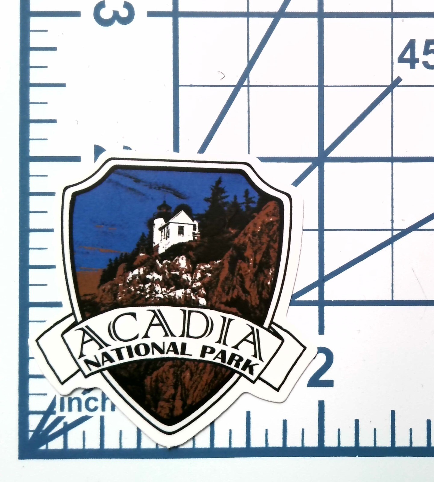 Acadia National Park Vinyl Sticker Maine Lighthouse Die Cut Journal Scrapbook