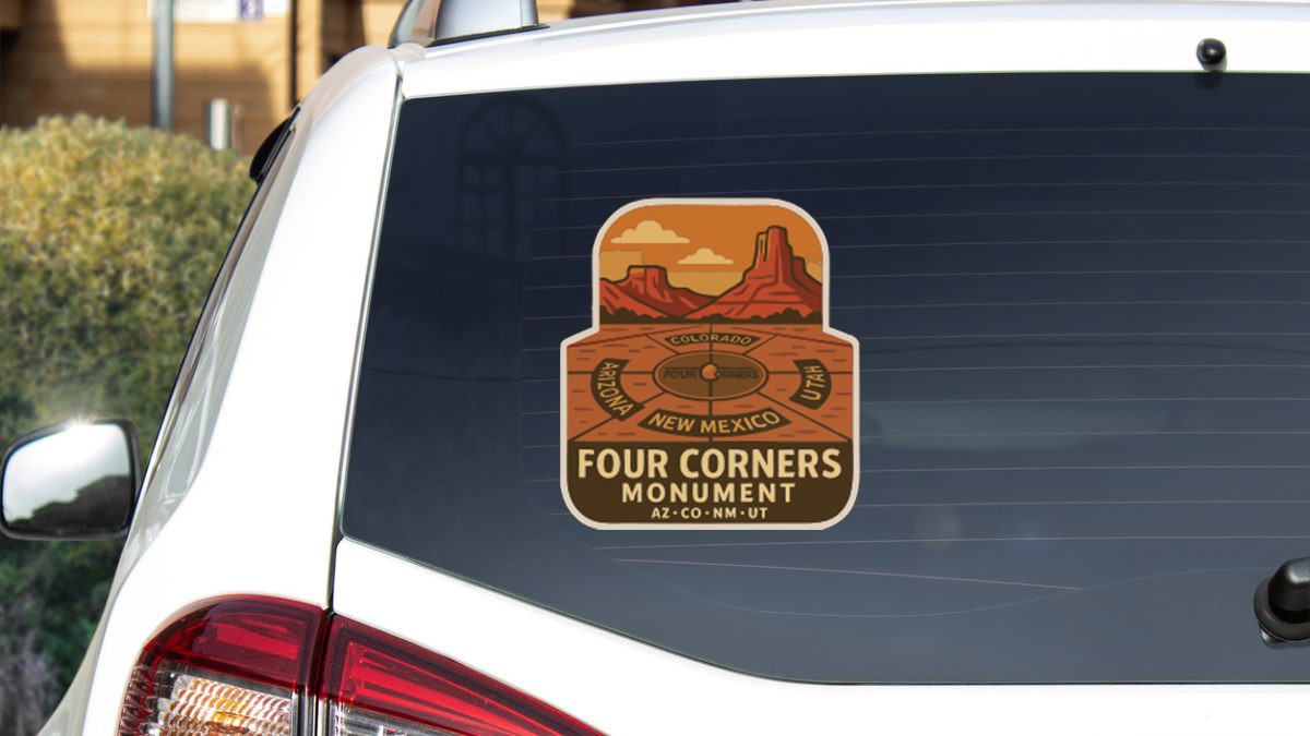 Four Corners Monument Arizona Colorado New Mexico Utah Sticker Decal Vinyl