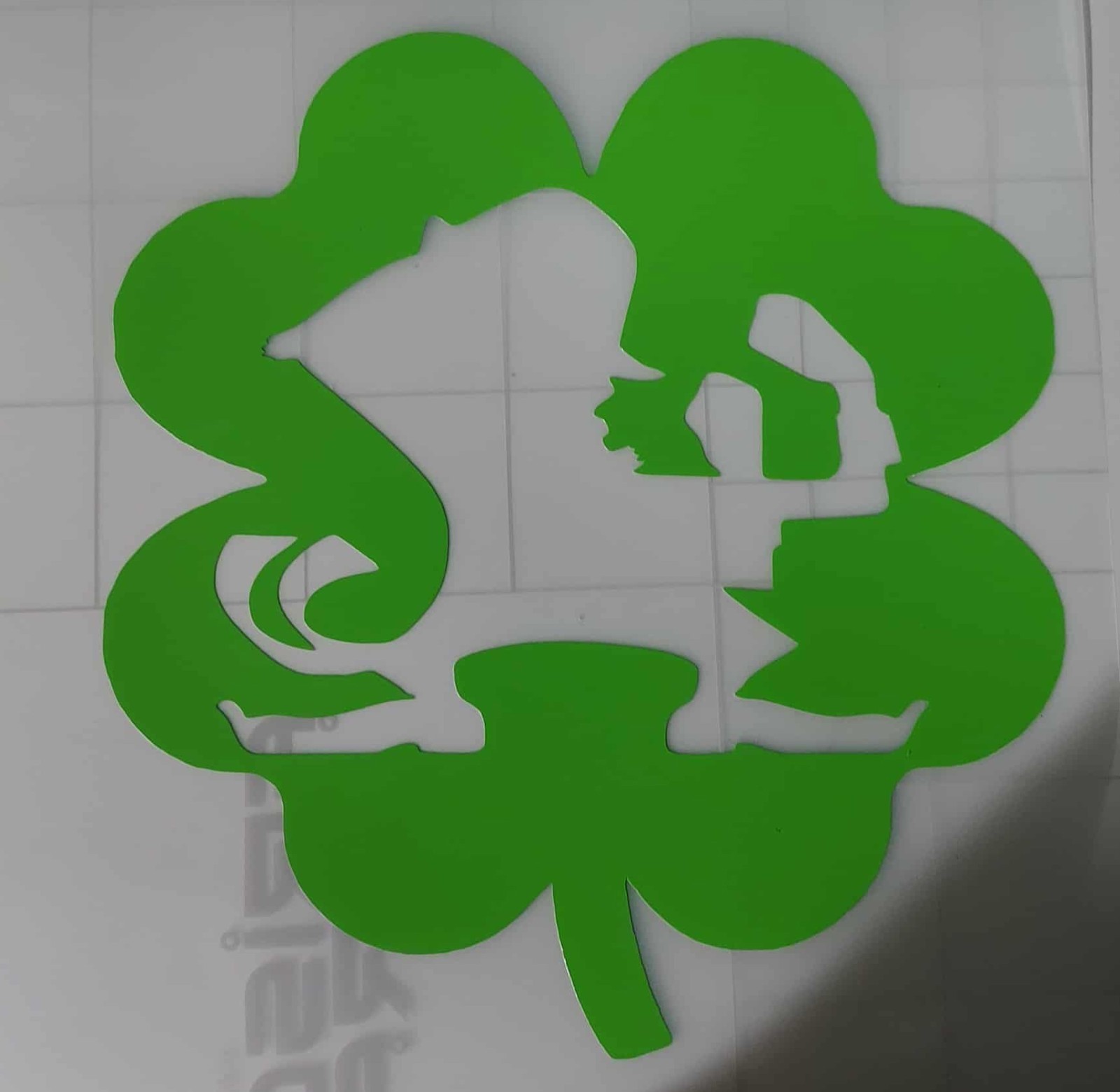 5" notre dame sticker car window laptop 4 leaf clover leprechaun cut out irish