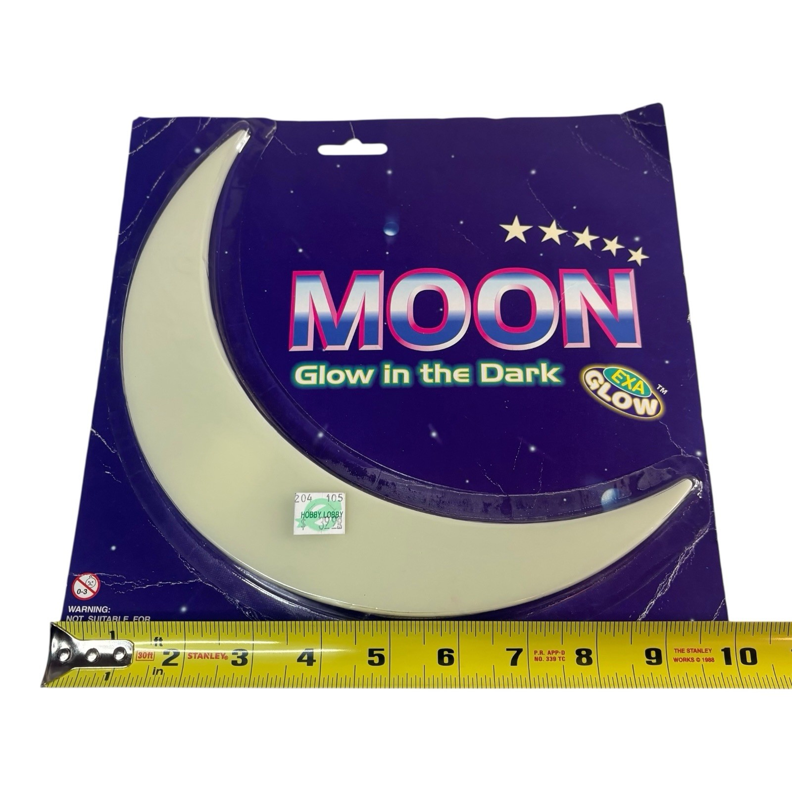 SEALED Vintage "Moon Glow in the Dark" Space Star Bedroom Large Size Y2K 90s NOS