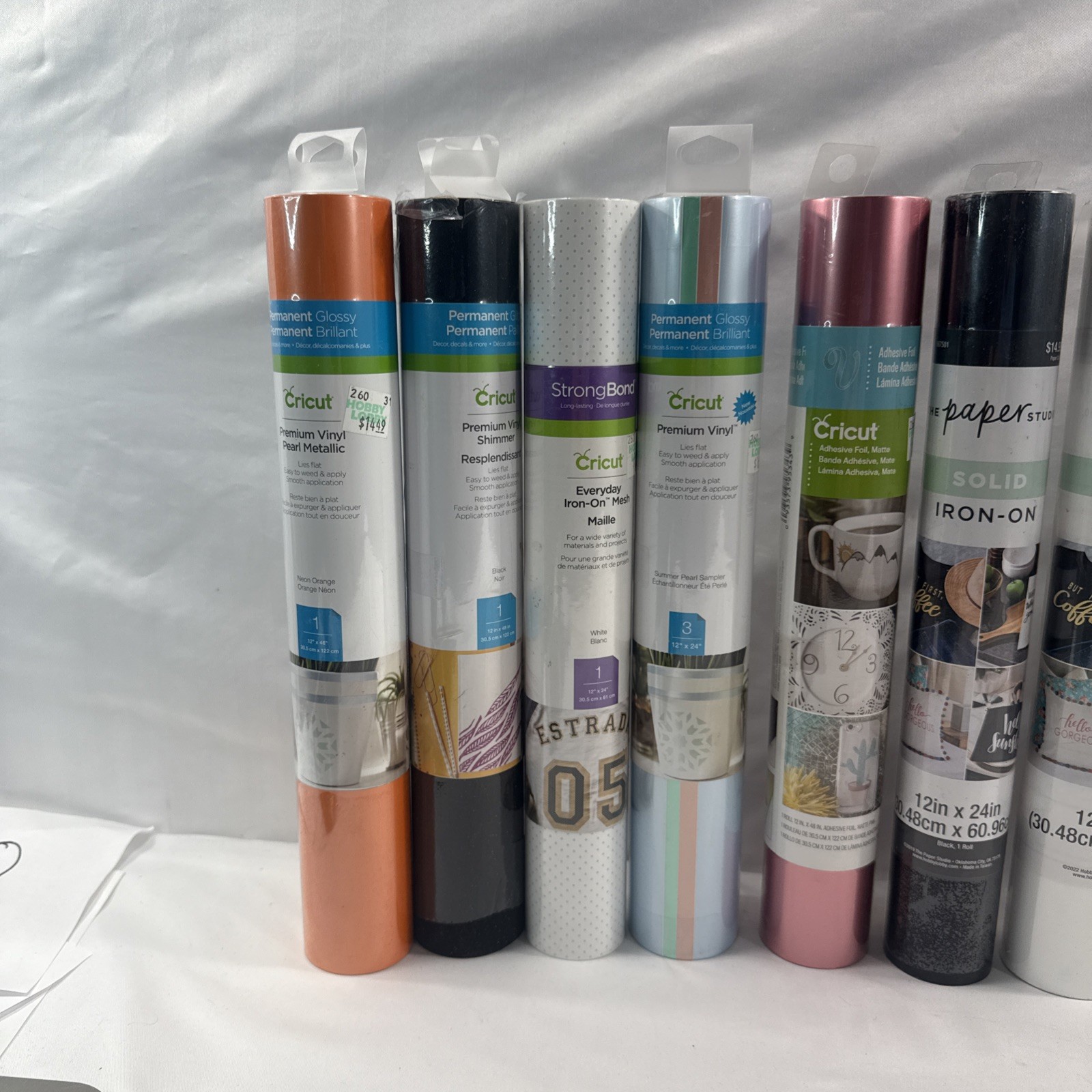 Cricut Premium Vinyl Roll Lot – Assorted Premium Vinyl Rolls, Multiple Rolls