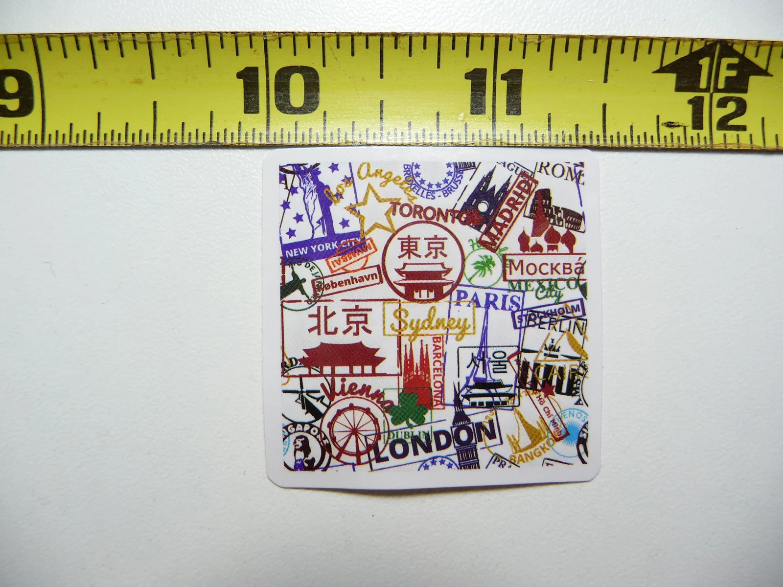 VARIOUS CITIES SMALL STICKER DECAL TRAVEL VACATION MEMORY FUN FUNNY