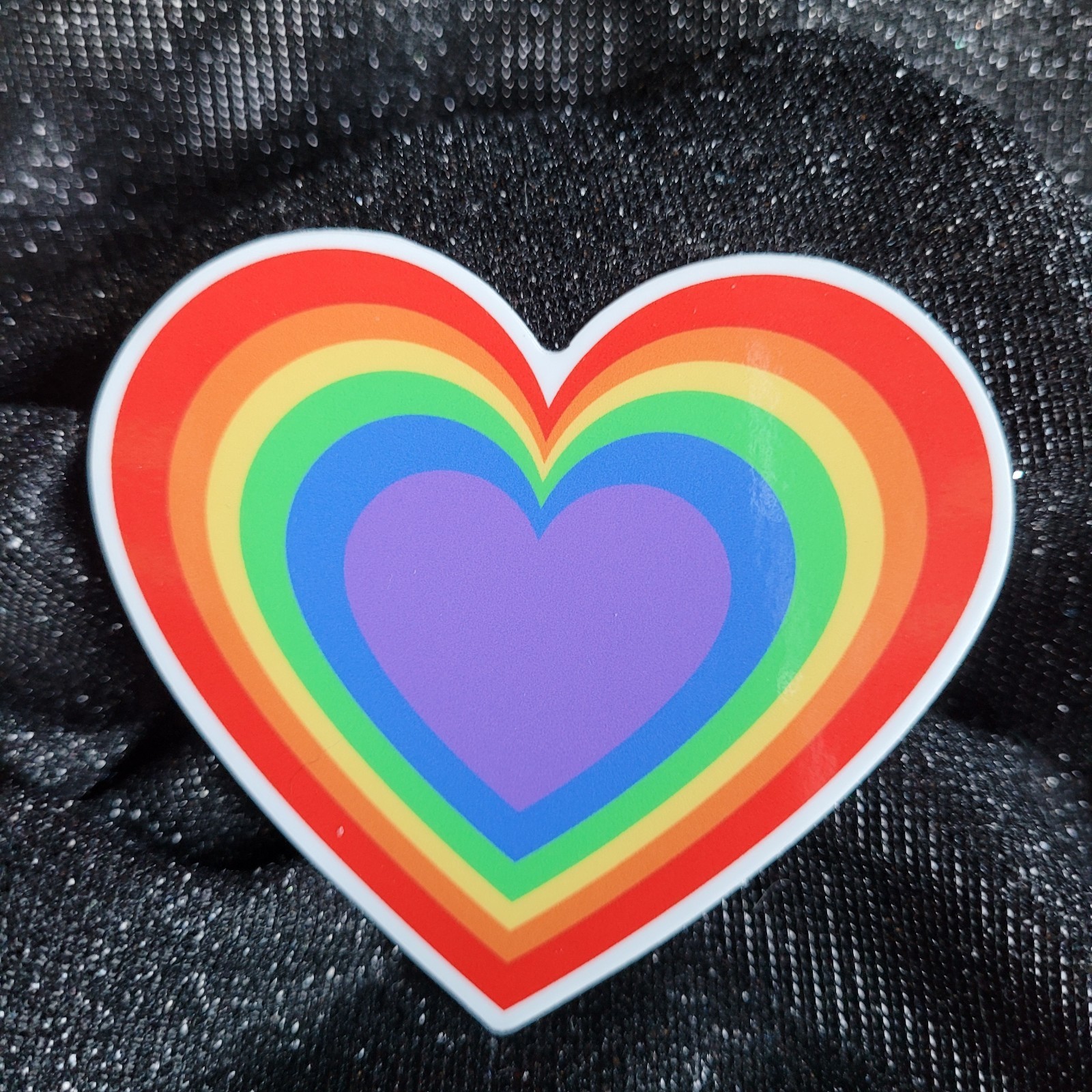 Rainbow Two Pack Stickers ~ Heart & Star ~ Rainbows Vinyl Waterproof Pride LGBTQ