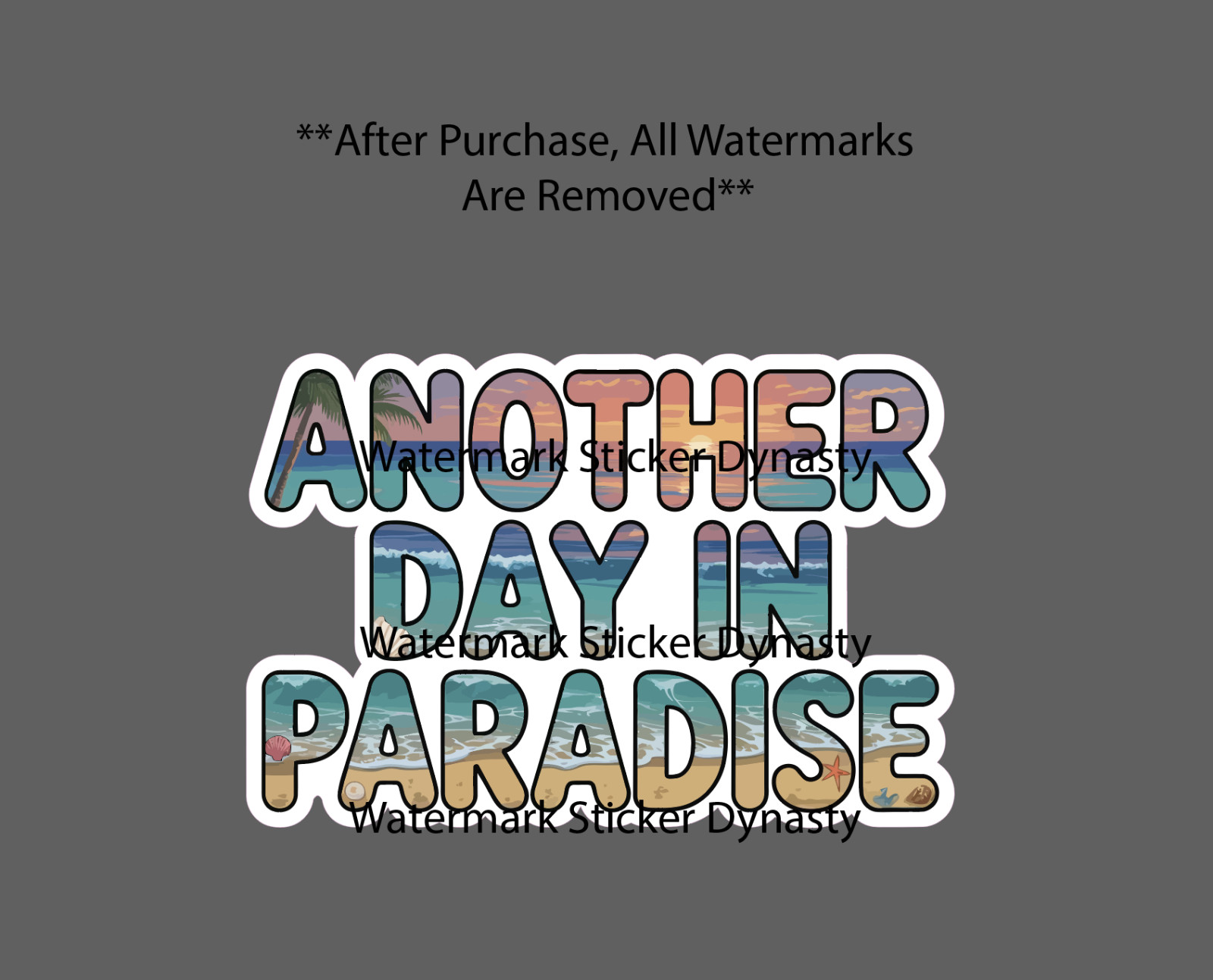Another Day In Paradise Sticker Waterproof Decal Beach Outdoor Travel Gift NEW