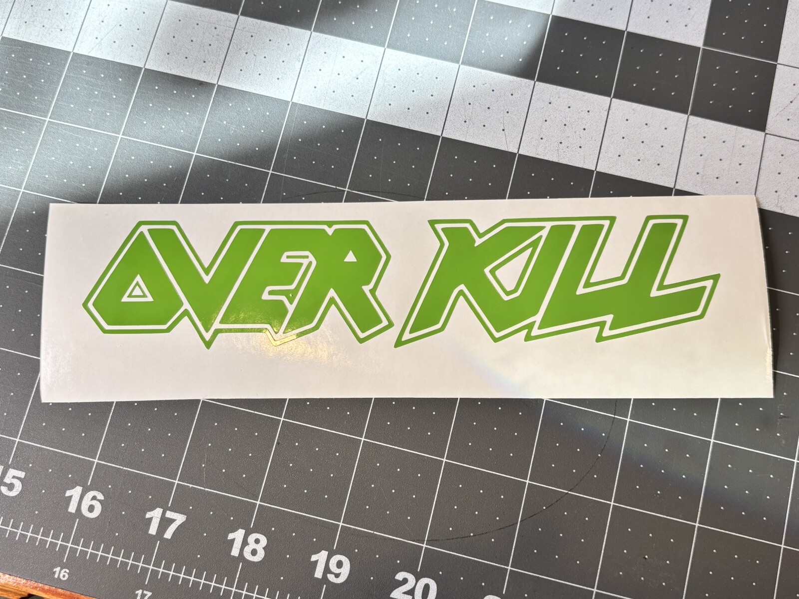 OVERKILL Logo ALL-Vinyl Decal – Many Sizes – Thrash Metal Sticker (NOT Printed!)