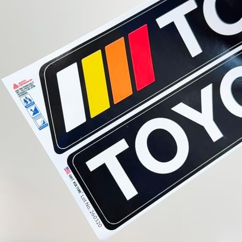 GRITKULTURE Removable Retro TRD Decal Graphic Sticker 2 Pack 11.2inch X 1.7in…