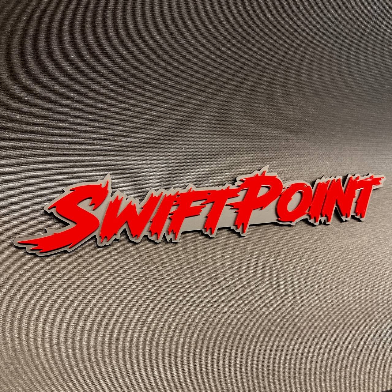 1X SWIFT POINT Custom 3D Text Car Badge Fender Emblem Tailgate Toolbox Decal