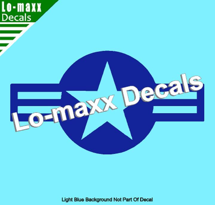 Modern US Air Force Military Combat Aircraft Roundel Insignia Vinyl Decal