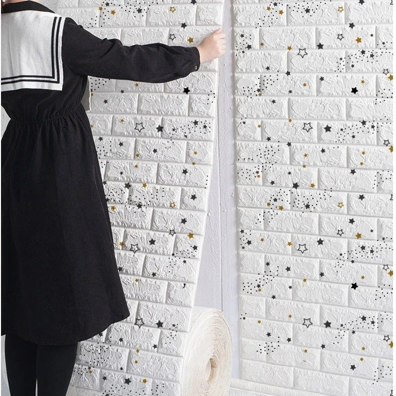 3D Foam Brick Self Adhesive Wallpaper Waterproof Wall Stickers Home Decor