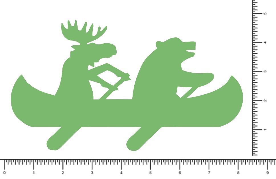 Bear & Moose 8.25" x 5" Vinyl Die Cut Decal, Waterproof, Durable Outdoor