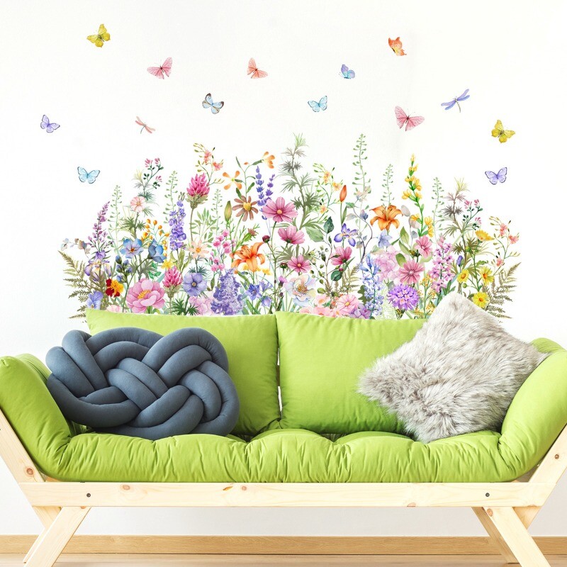 Wall Stickers Clings Decals Home Decor PVC Floral Flower Butterfly Art Bedroom