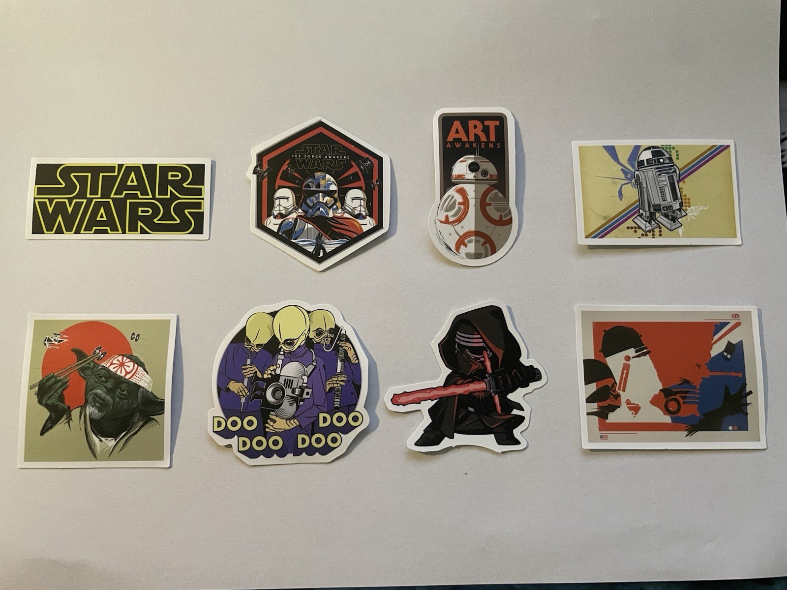 Star Wars Stickers – Variety Set (Set of 8 Stickers As Shown) – Penny For Size