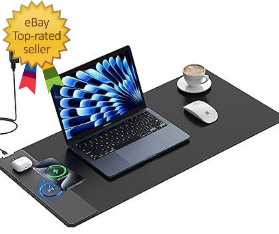 Wireless Charging Mouse Pad, Gaming Mousepad Home Office Large Desk Pad with Ul