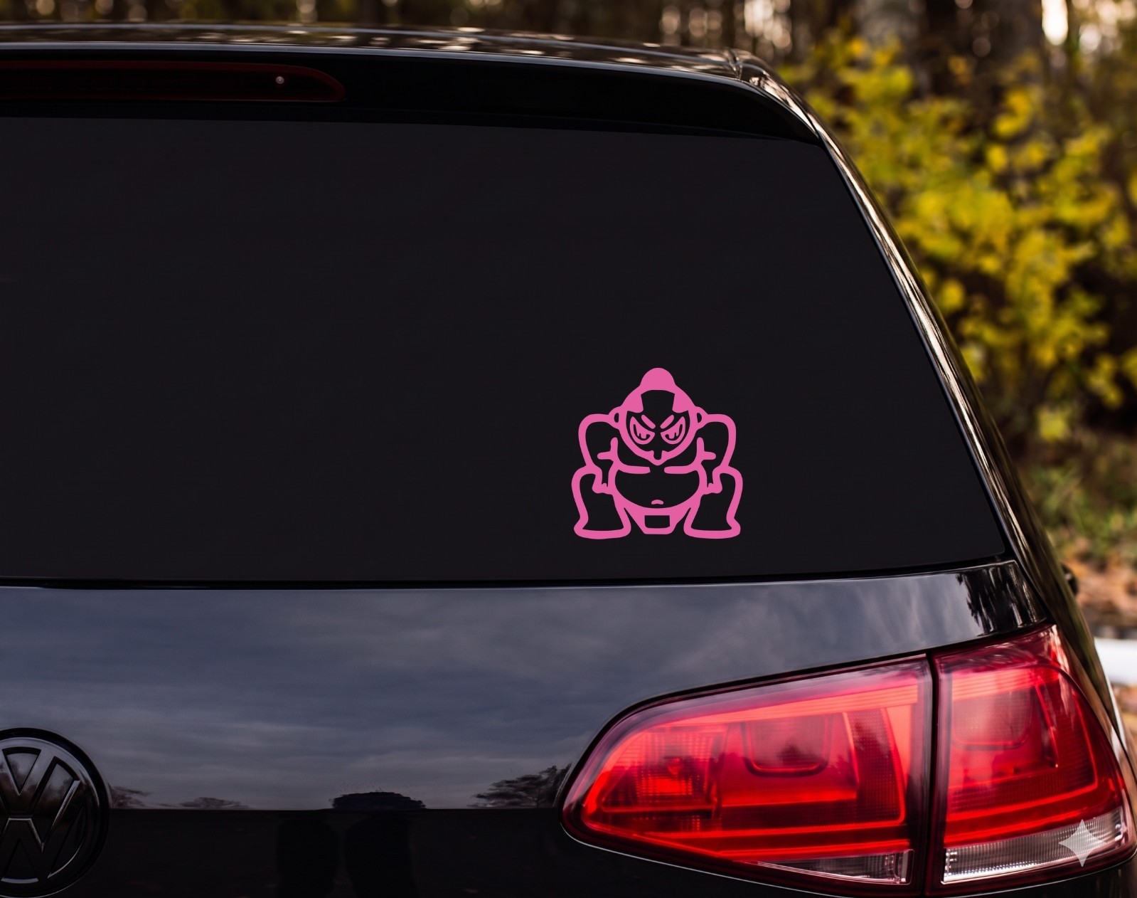 Sumo Wrestler Fighting Stance Vinyl Decal Sticker Car Wall | Fighter Gift