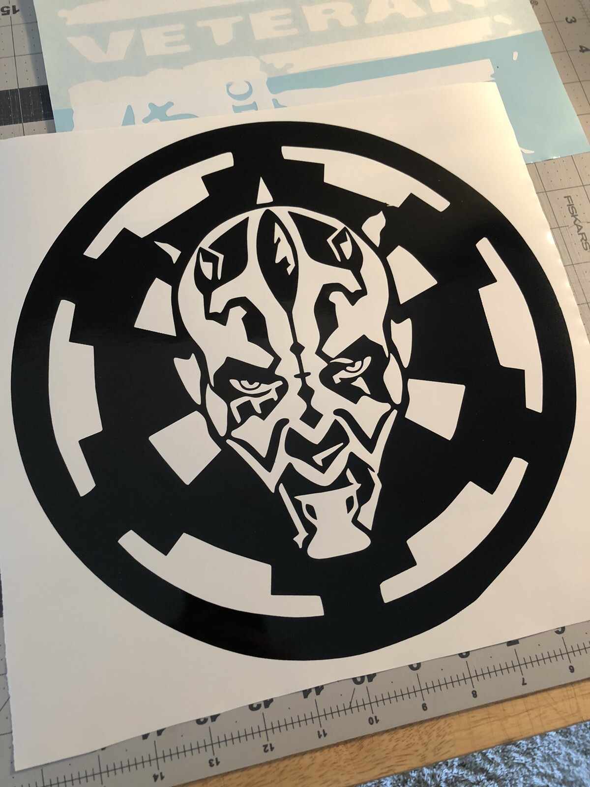 Vinyl Decal for Window – Darth Maul w/ Empire Logo (Star Wars)
