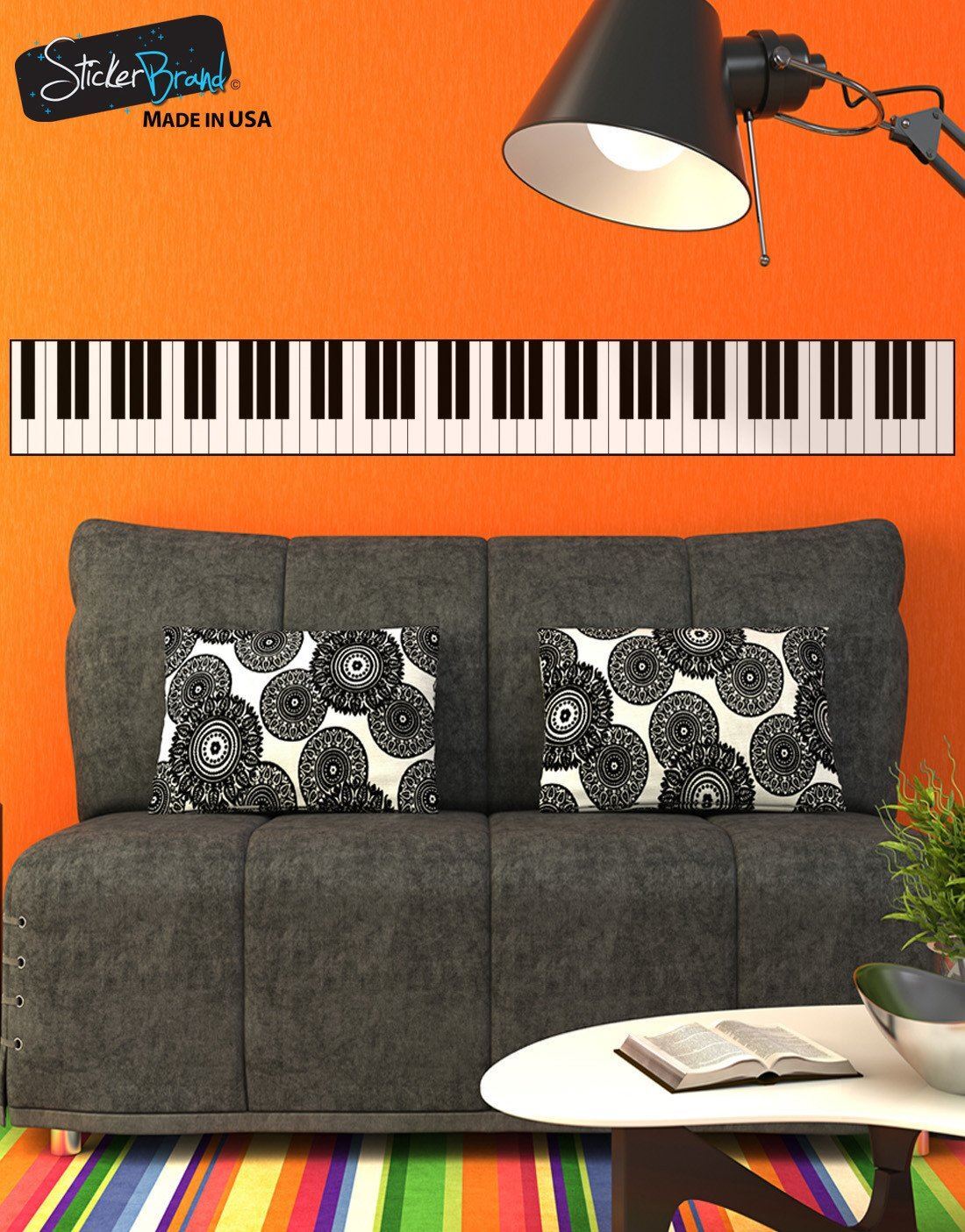 Piano Keys Graphic Wall Decal Sticker. Music Wall Art Decor. Classroom Decor.