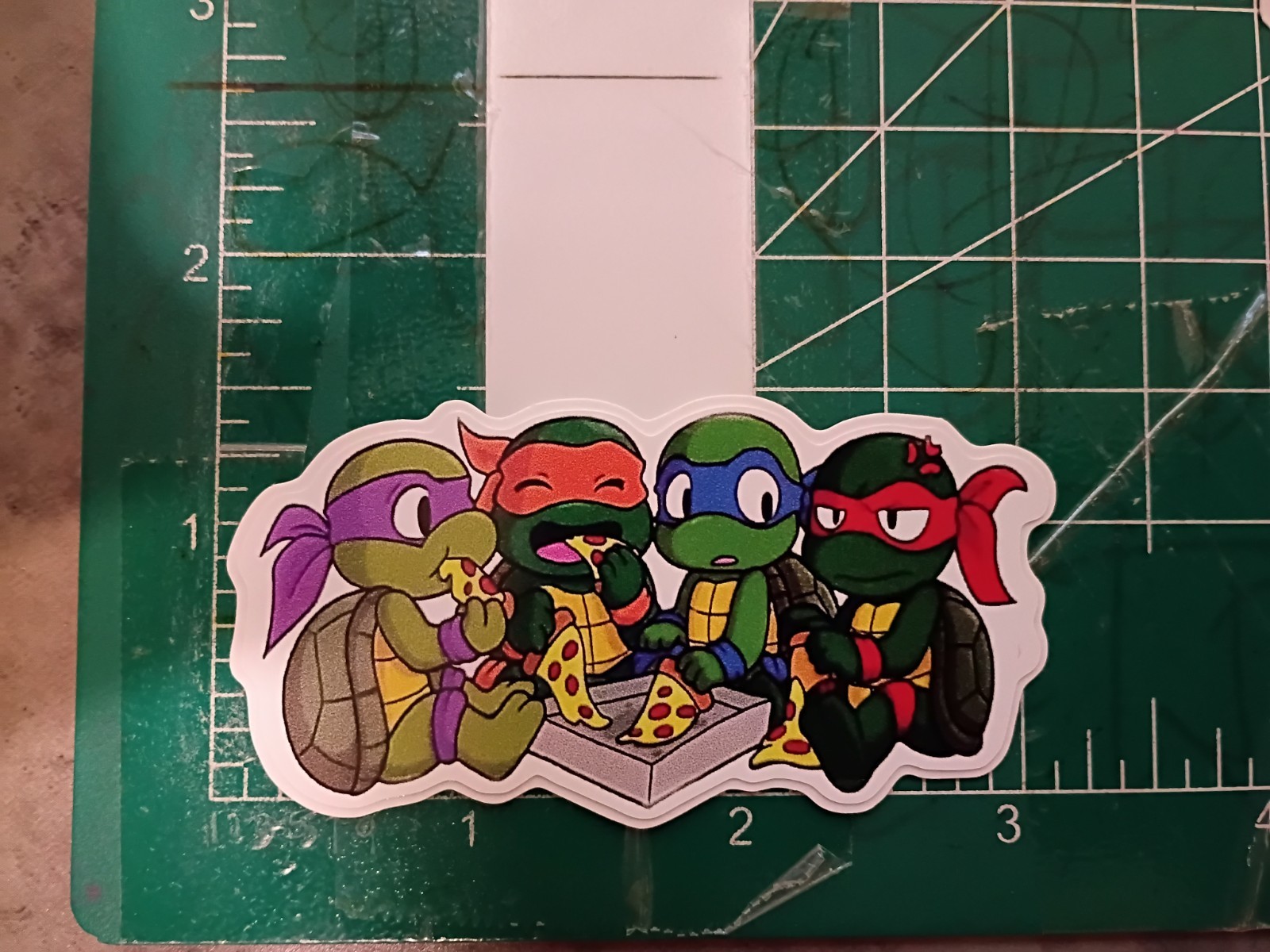TMNT STICKER X VYNIL HIGH GLOSS DIECUT STICKER X 3X1.5 INCHES STICKER X TMNT