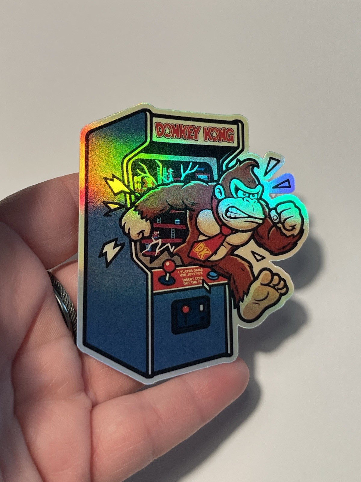 Donkey Kong Retro arcade machine 3inch Holographic Sticker