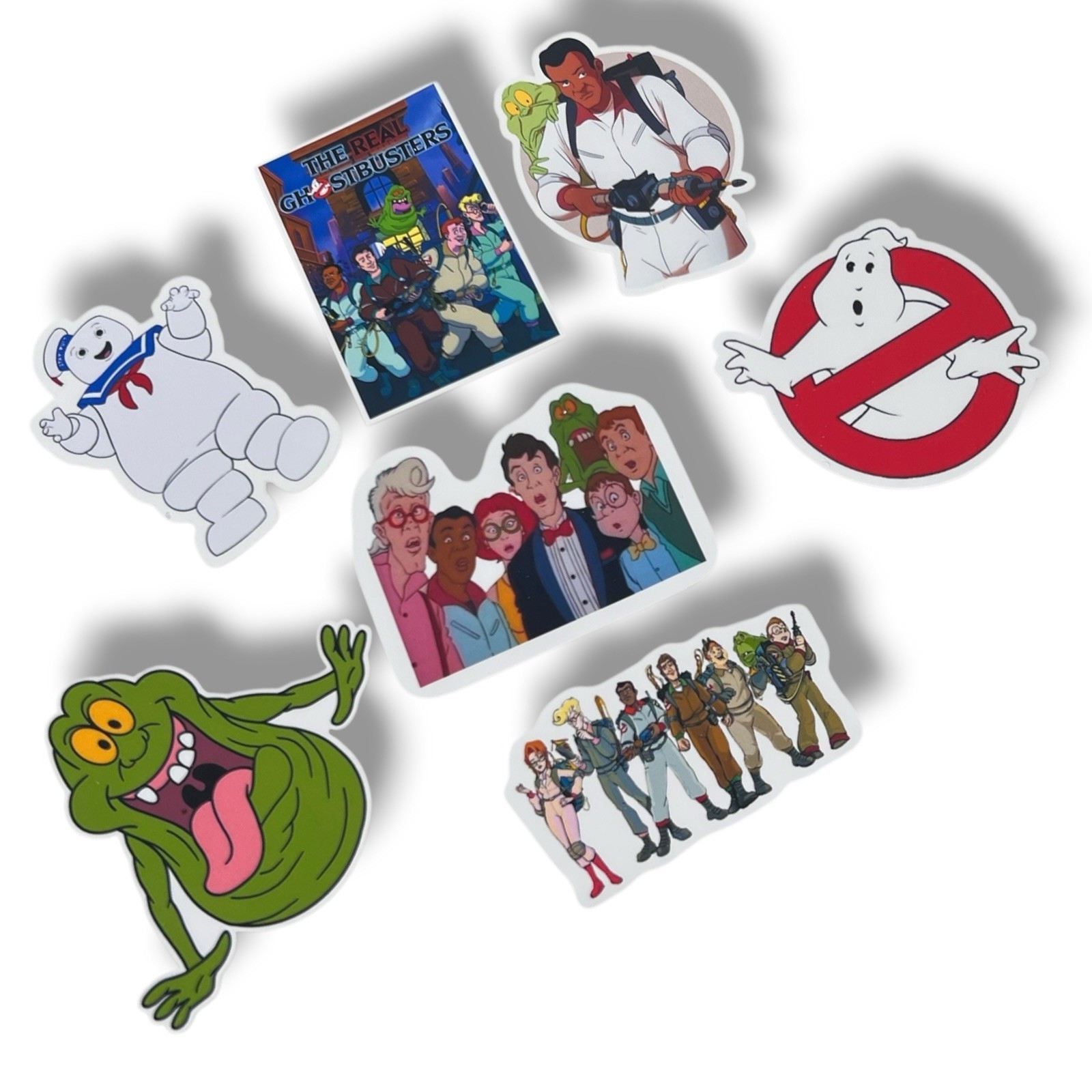 Ghostbusters Cartoon Stickers Retro 1980s Matte Vinyl Water Resistant 5 Pack