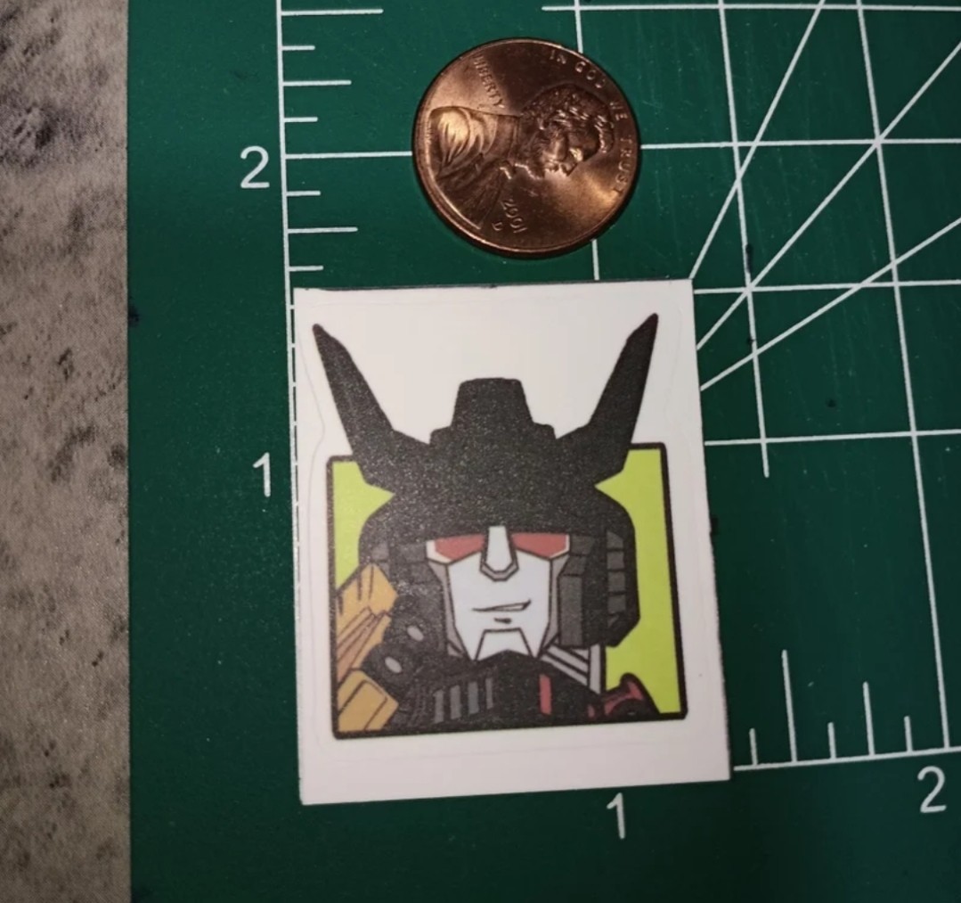 TRANSFORMERS X MENASOR 1X1 INCH STICKER X CELL PHONE COVER STICKER X HIGH-GLOSS