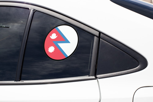 Nepal Flag Circle Sticker Decal