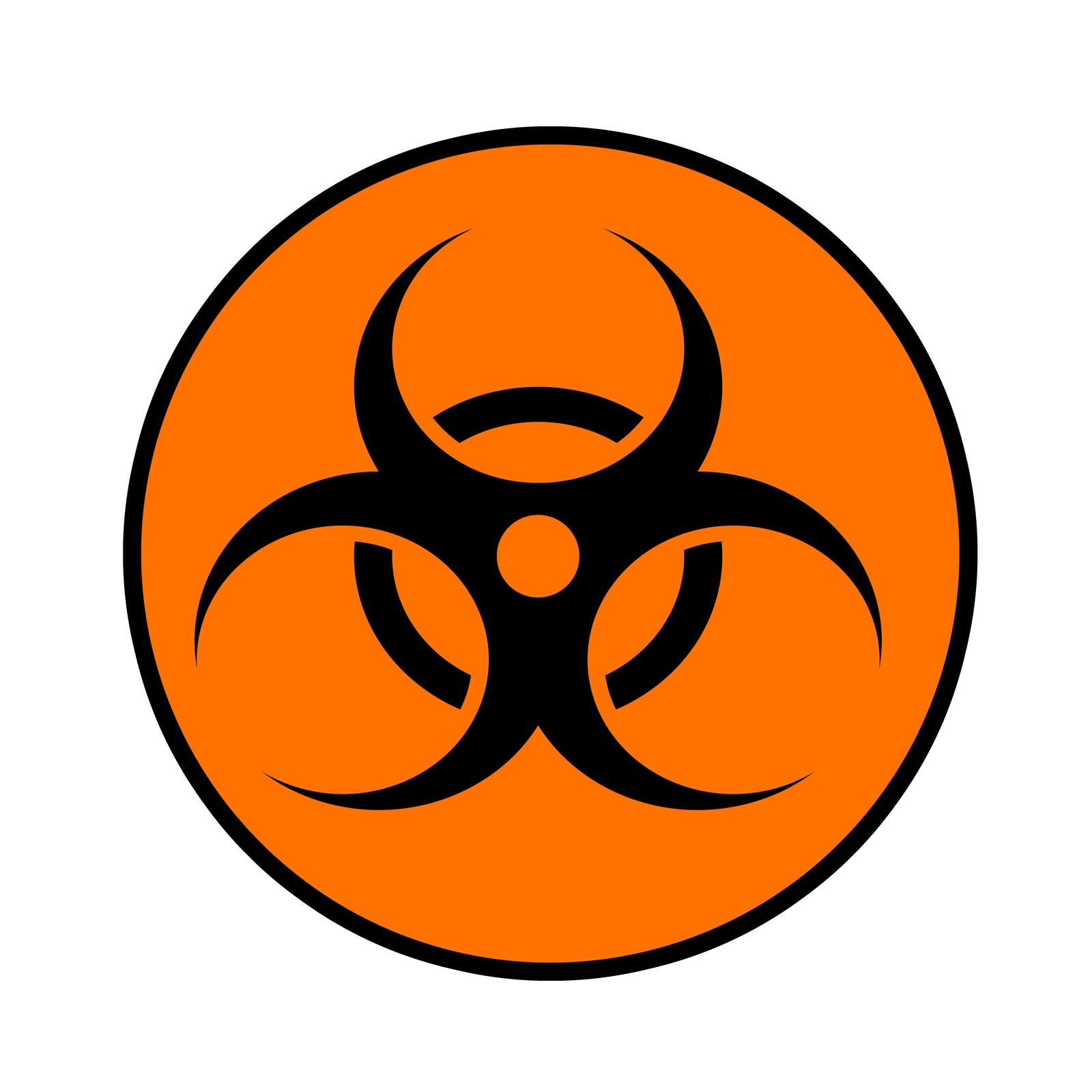 Orange Circle Biohazard Vinyl Sticker Radioactive Danger Car Decal Sign Labels