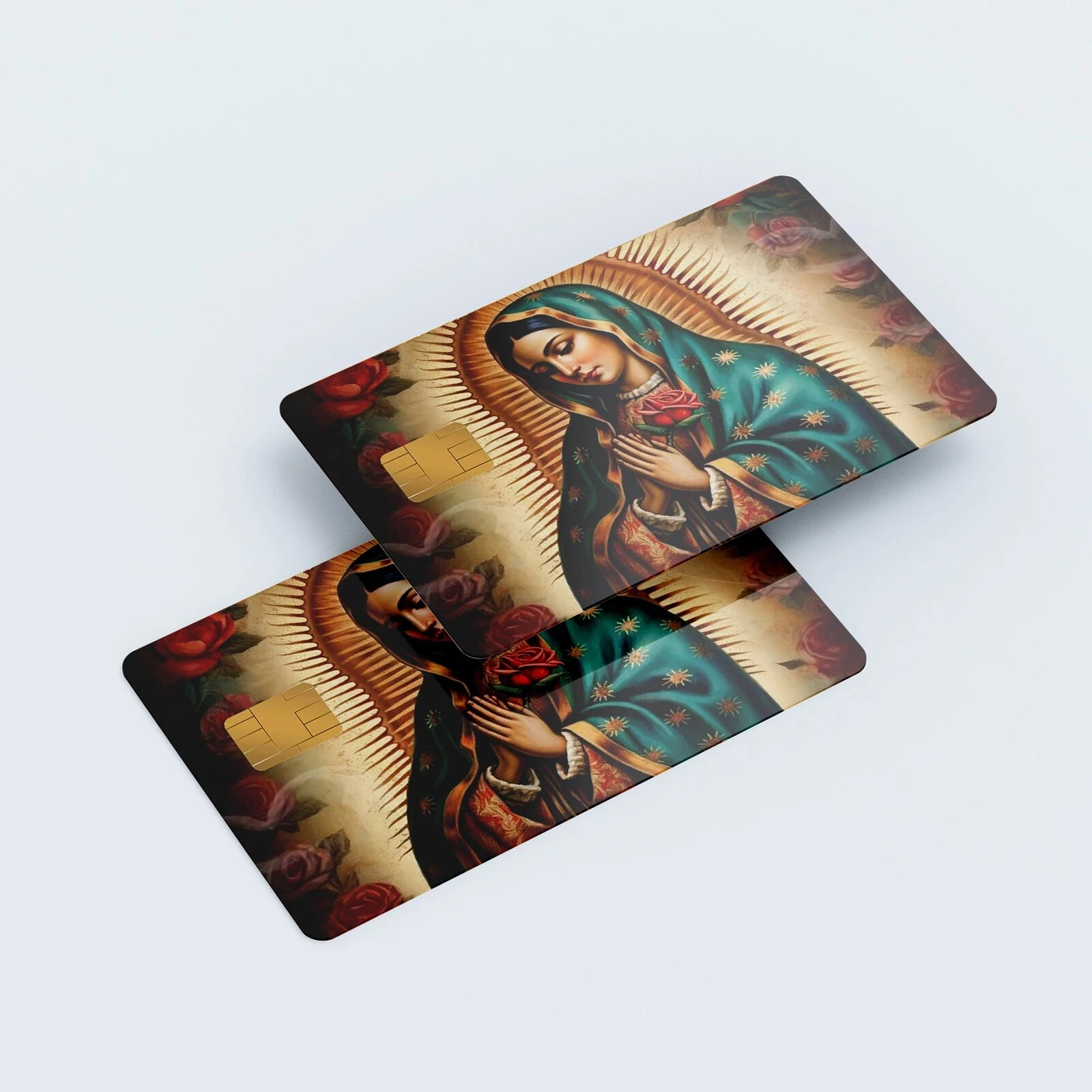 Credit Card Skin Stickers Our Lady of Guadalupe UV Vinyl Card Skins (2-Pack)