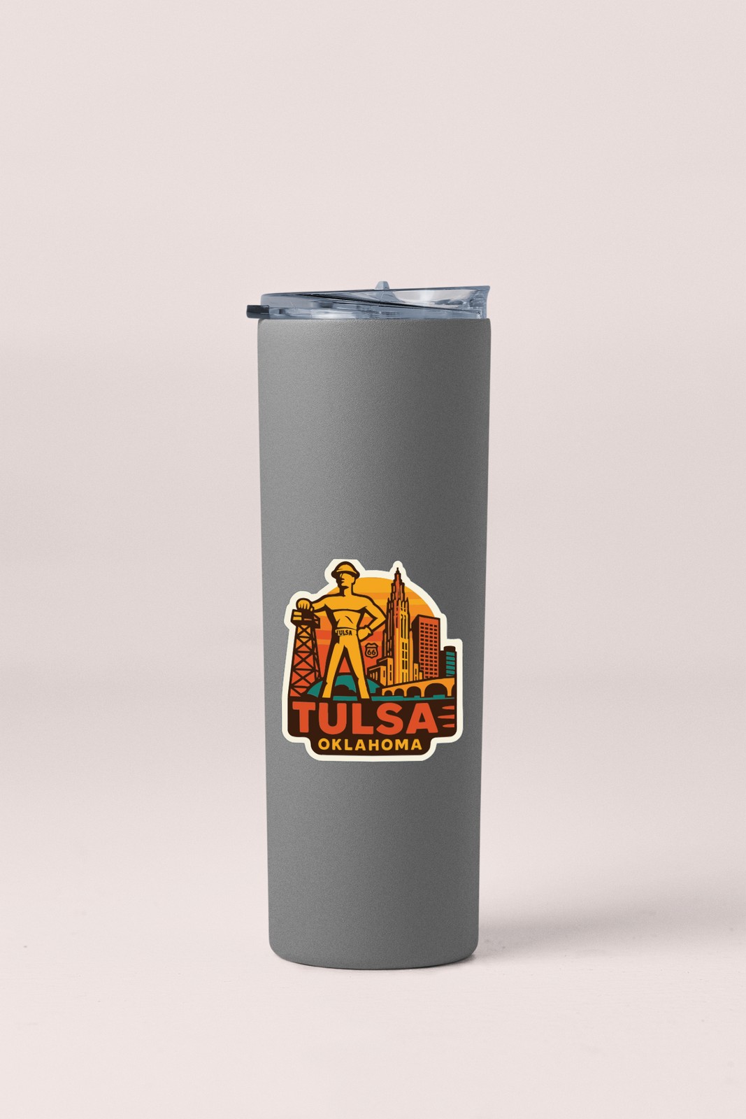 Tulsa Oklahoma Sticker Decal Vinyl Die-Cut City Skyline Landmark Design