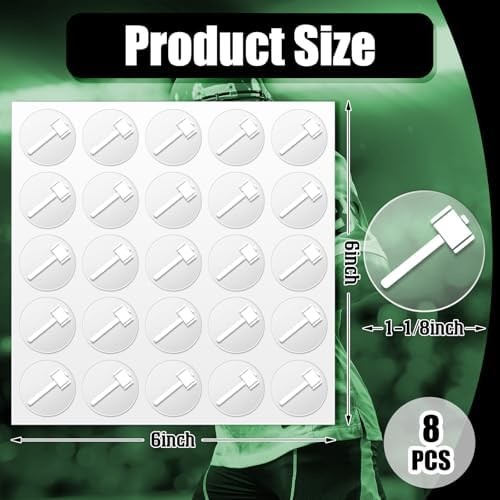 White on Clear Football Helmet Award Decals, 200 Pcs Sledgehammer Reward Sticker