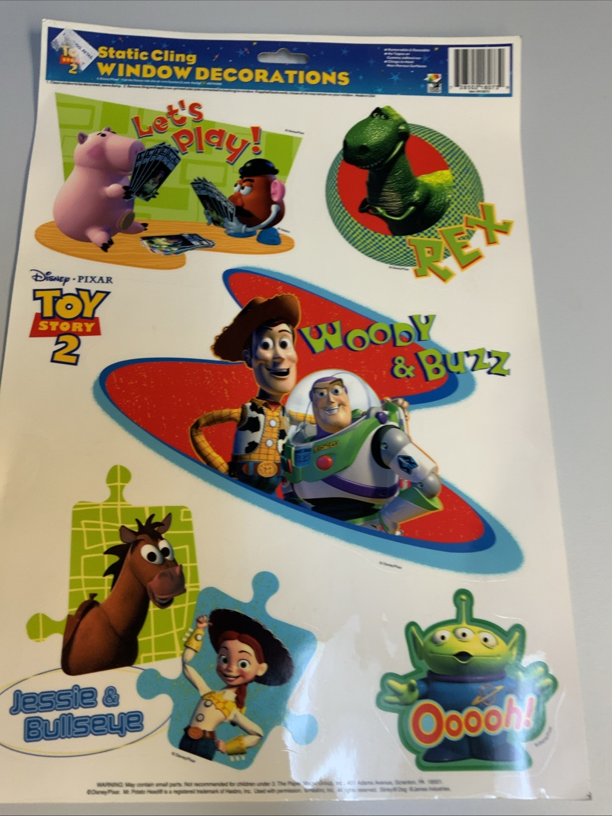 Color Clings Toy Story 2 Static Cling Window Decorations