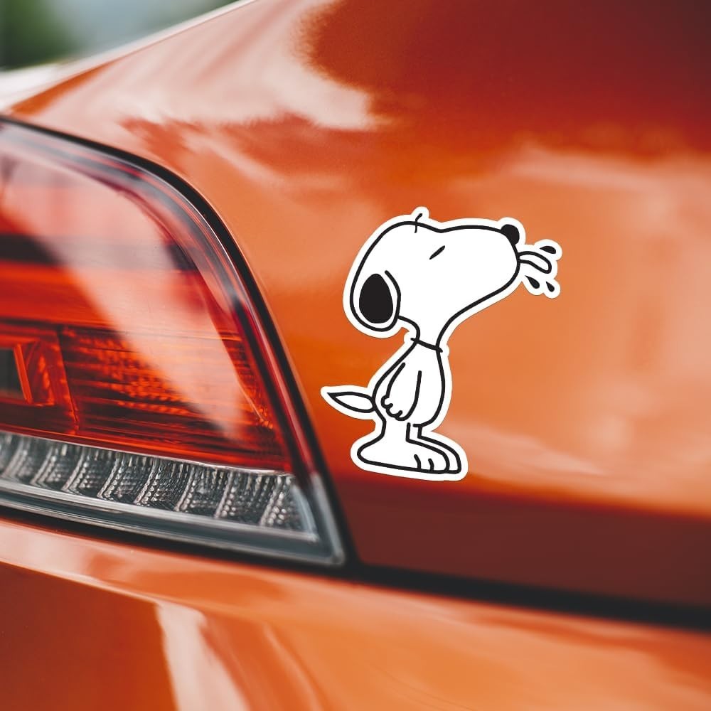 Snoopy Tongue Out Vinyl Sticker Standing Beagle Decal for Laptop & Car 5.5 H "
