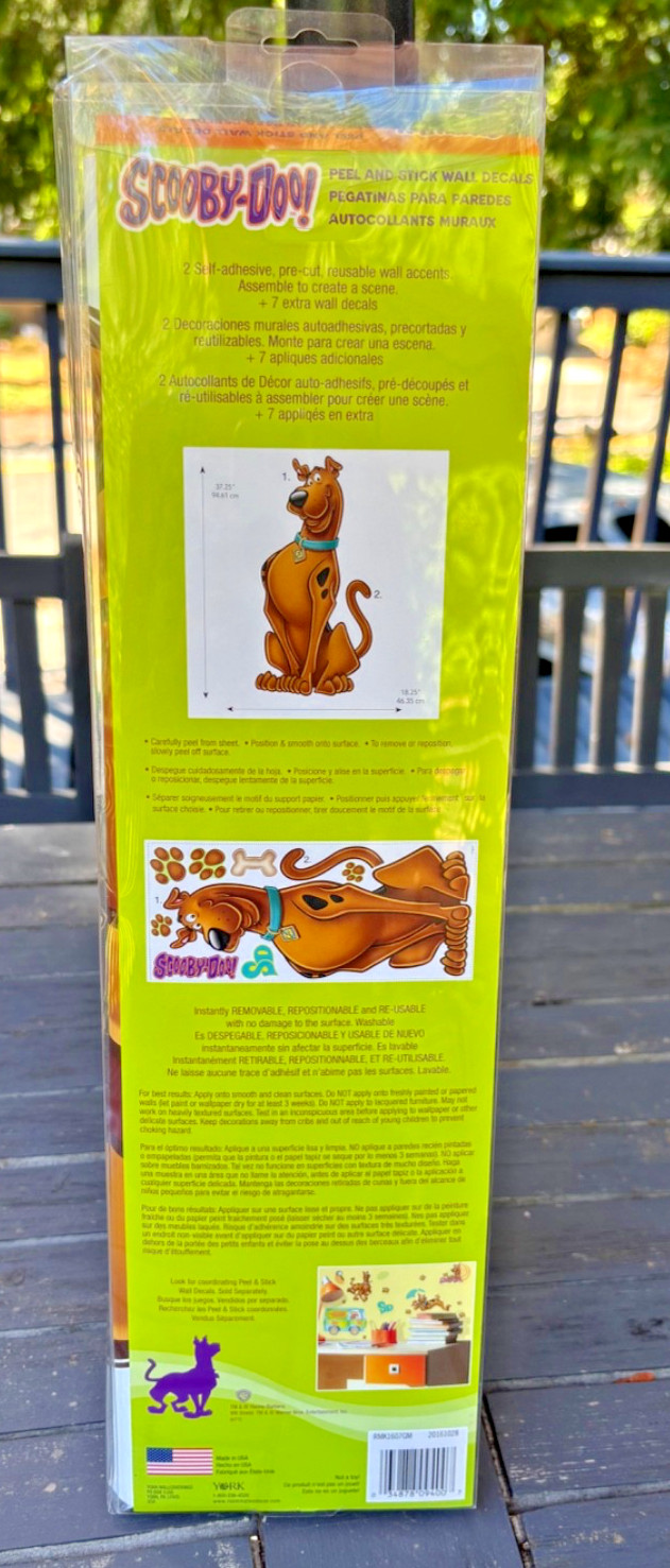 Scooby Doo RoomMates Wall Decals 9 Pack Peel and Stick Kids Decor Removable NIP