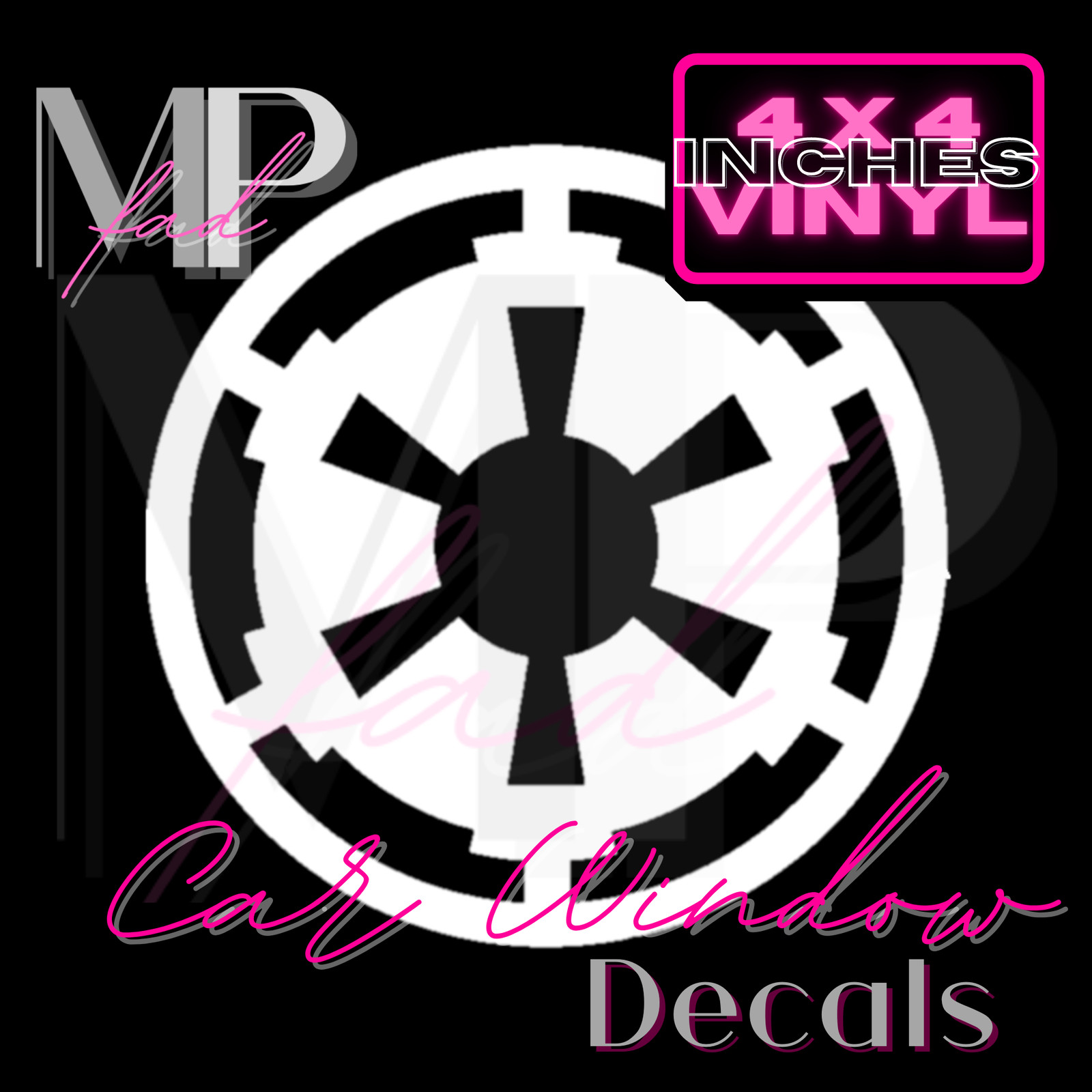 Star Wars Decal Vinyl Car Window Laptop Computer Galactic Empire 4" x 4" inches