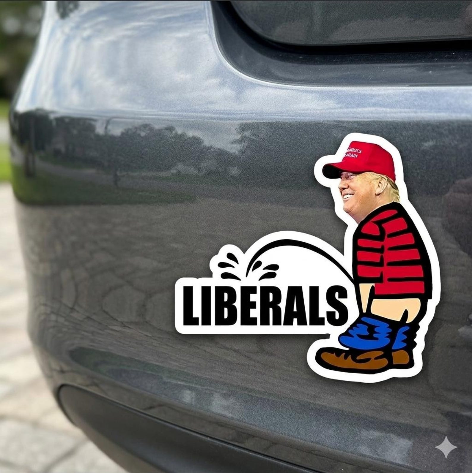Funny Political Liberals Vinyl Sticker Decal 3×3.5" Waterproof Car Laptop USA