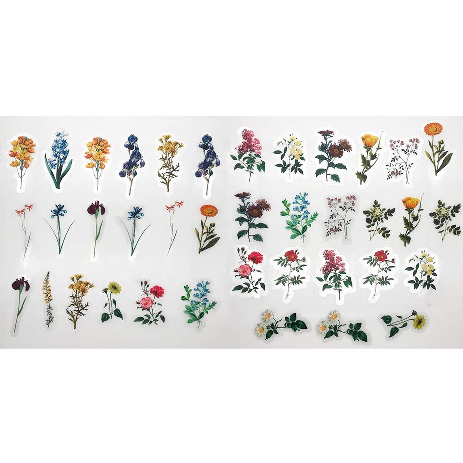 Vintage Natural Stickers, 40Pcs Pretty Floral Decorative Retro Adhesive Water…