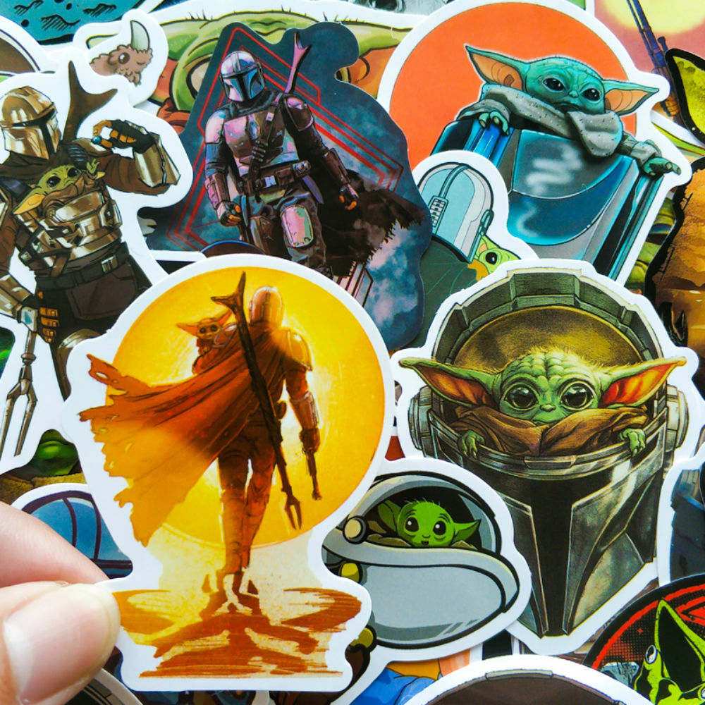 50 Pcs Baby Yoda Star Wars Mandalorian Vinyl Stickers for Laptop etc