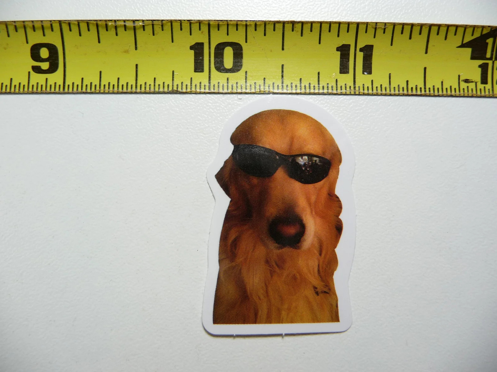 FUNNY DOG SMALL STICKER DECAL AX154 SUNGLASSES COOL SIZE FUN HI PET