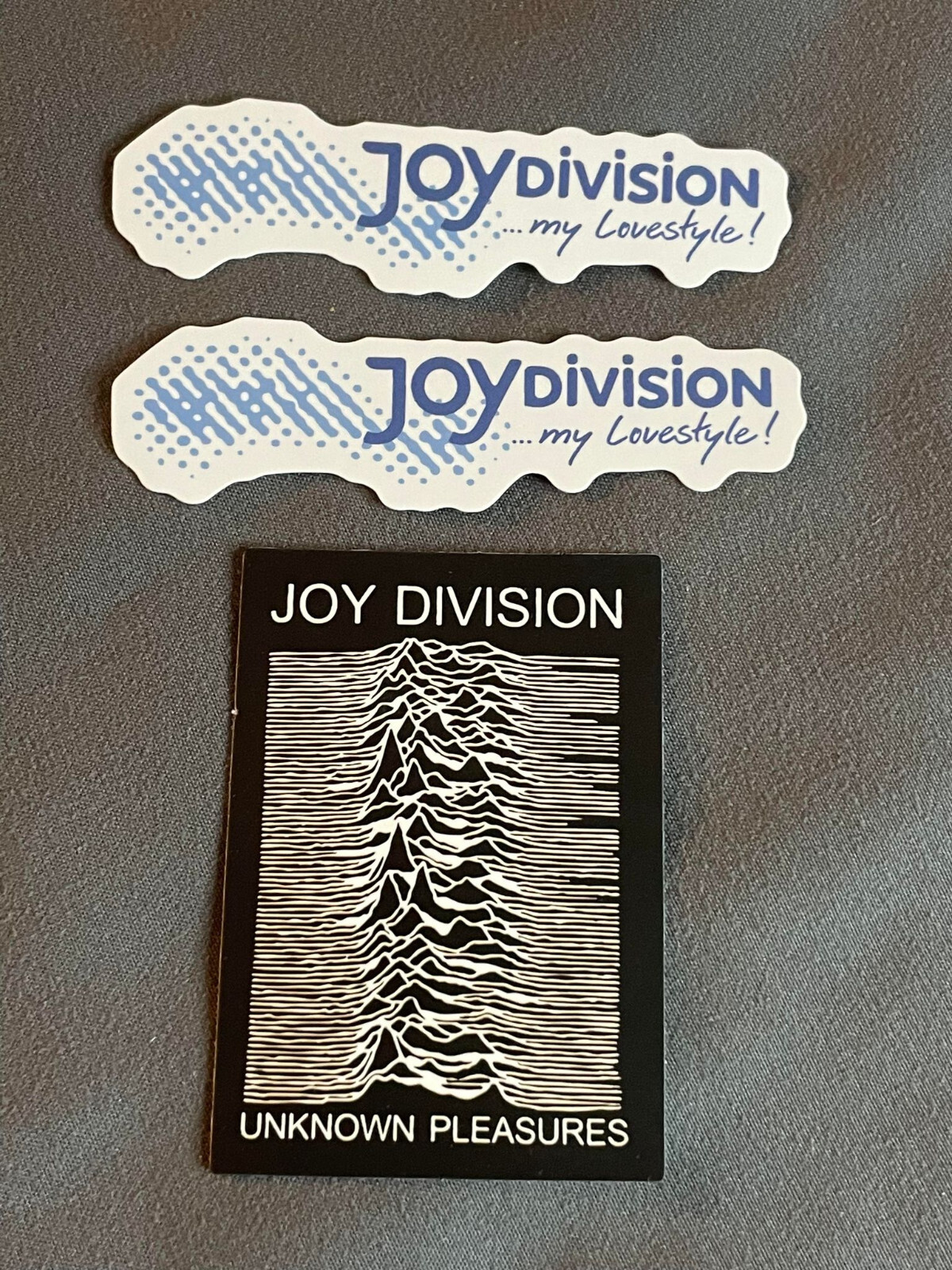 Lot of 3 JOY DIVISION 3/4" to 2 3/4" Band Logo STICKERS Blue White FAST! FREE!